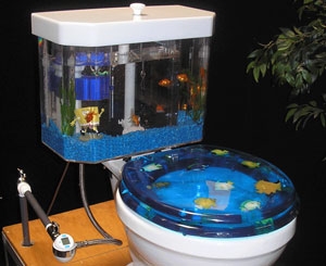Akvárium hatású toalett