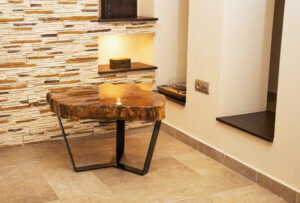 K&G Wood Design - Korong asztal, rönk asztal, dohányzó asztal a nappaliban!