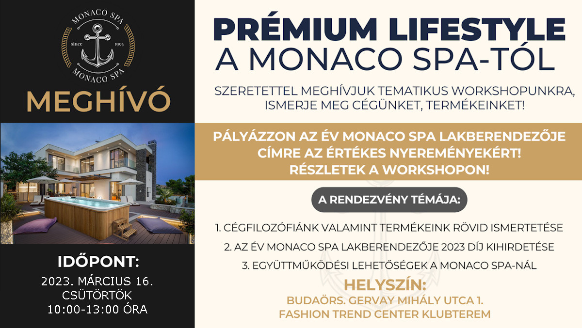 Prémium Lifestyle a Monaco Spa-tól
