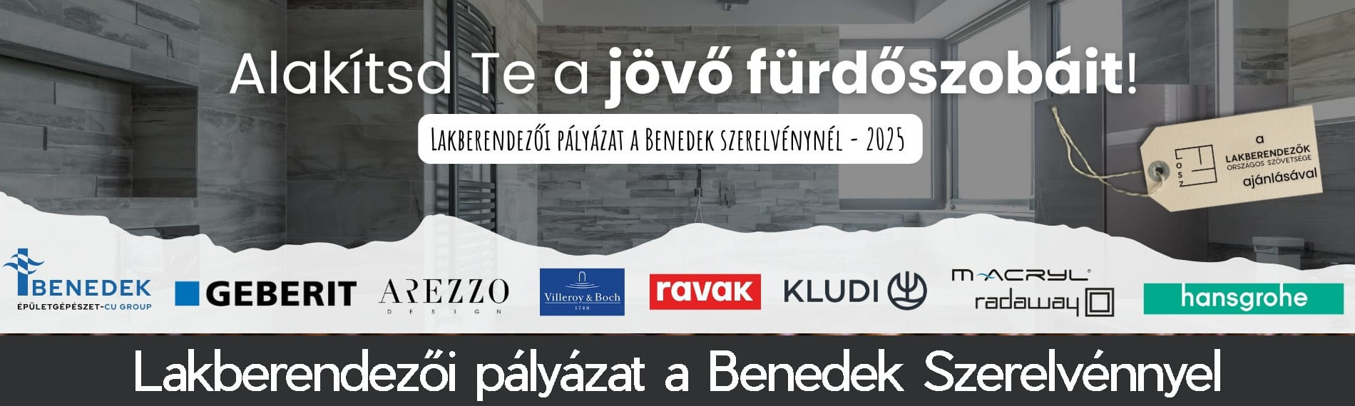 Alakítsd Te a jövő fürdőszobáit! Lakberendezői pályázat a Benedek Szerelvénnyel