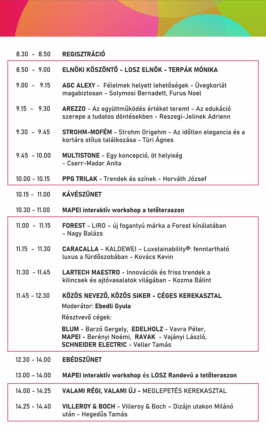 LOSZ Őszi Konferencia 2026-Programok
