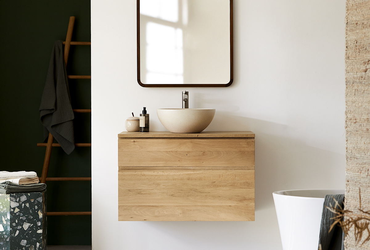 TEAKhome - Lebegő tömörfa fürdőszobabútor: természetes elegancia modern fürdőszobákban