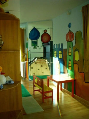 Gyermekszoba a tetőtérben