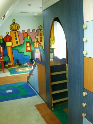 Gyermekszoba a tetőtérben